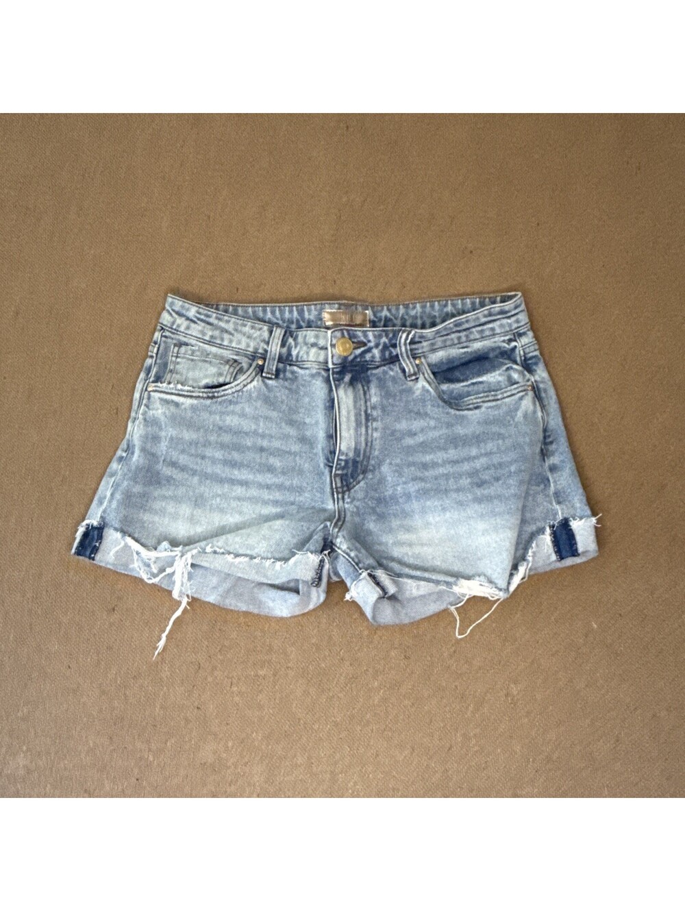 KUT from the Kloth Jane High Rise Women's Blue Denim Cuffed Shorts Size 6